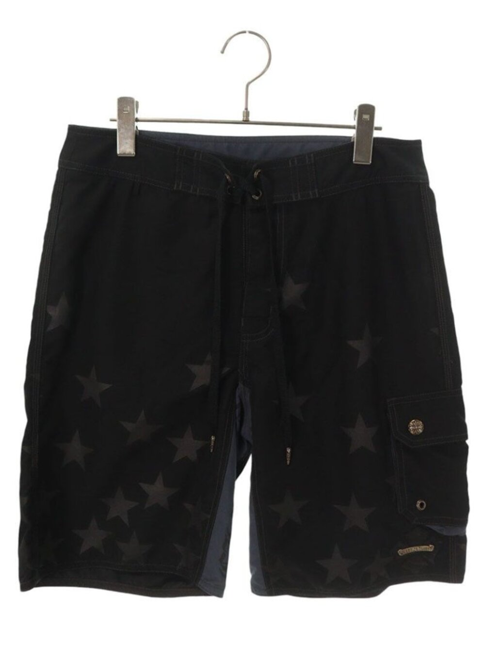 Chrome Hearts Swim Cross Btn CH Plus Leather Patch Label Shorts